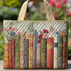 Quilted Tote Bag - Enchanted Library 1