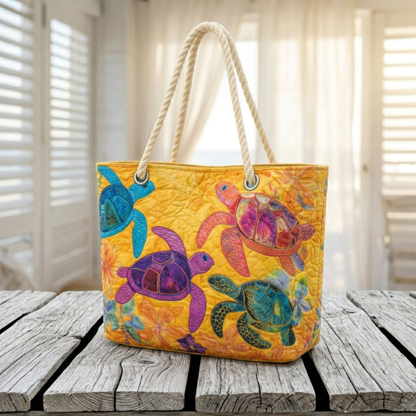Beach Bag - Coral Turtle Dream
