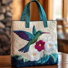 Quilted Bag - Hummingbird and White Flower 1