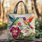Quilted Bag - Hummingbird and White Flowers 1