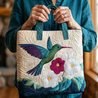 Quilted Bag - Hummingbird and White Flower 2