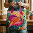 Quilted Tote Bag - Rainbow Flamingo 2